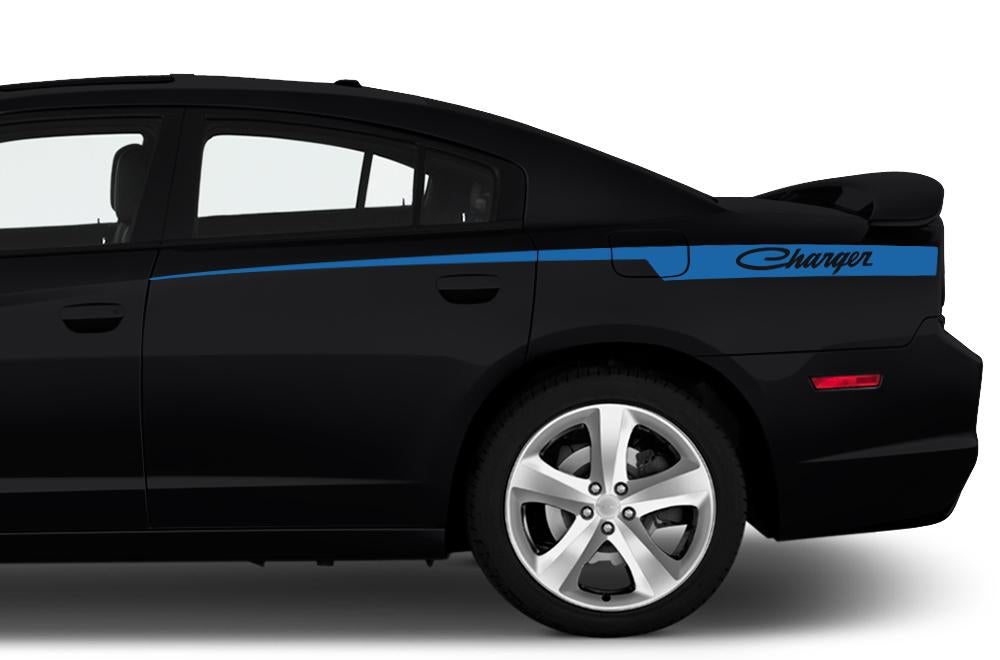 Dodge Charger Vinyl Stripes Kit (2011-2014) Old-School Stripes - RacerX Customs