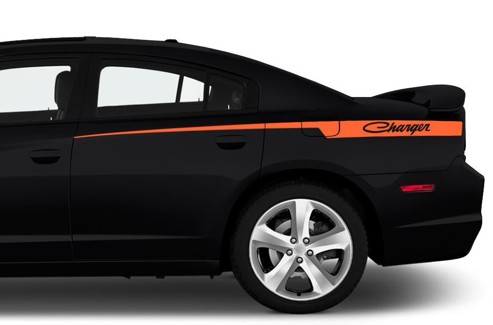 Dodge Charger Vinyl Stripes Kit (2011-2014) Old-School Stripes - RacerX Customs