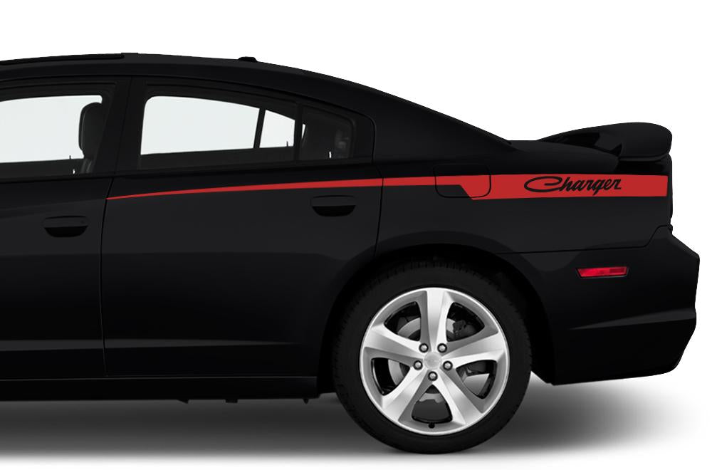 Dodge Charger Vinyl Stripes Kit (2011-2014) Old-School Stripes - RacerX Customs