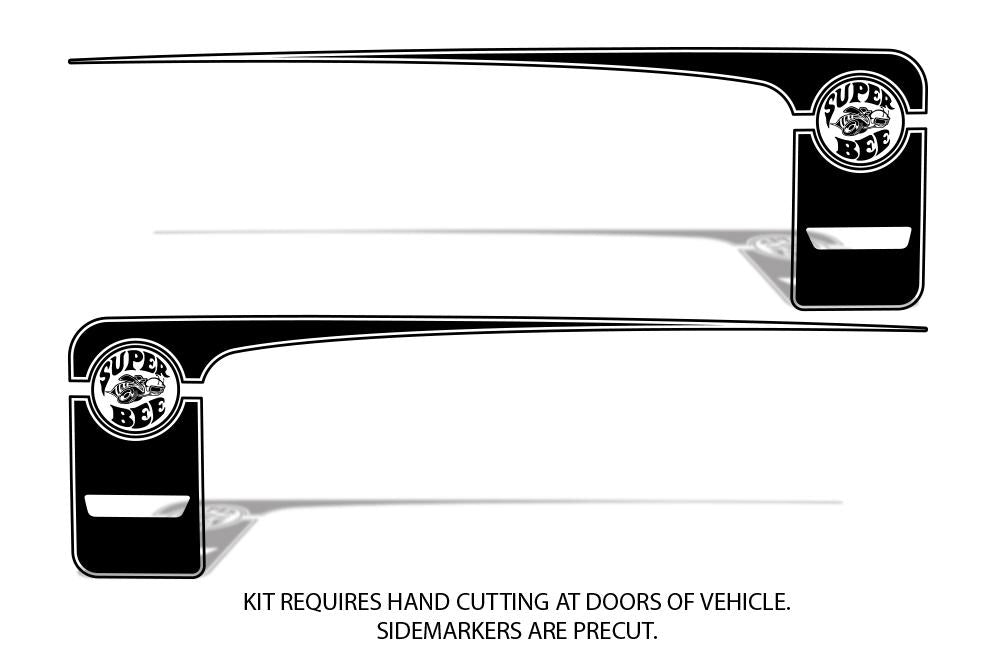 Dodge Charger Vinyl Stripes Kit (2011-2014) Super-Bee Stripes - RacerX Customs