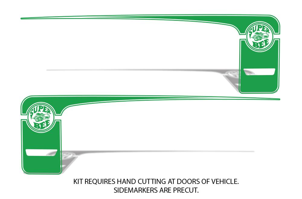 Dodge Charger Vinyl Stripes Kit (2011-2014) Super-Bee Stripes - RacerX Customs