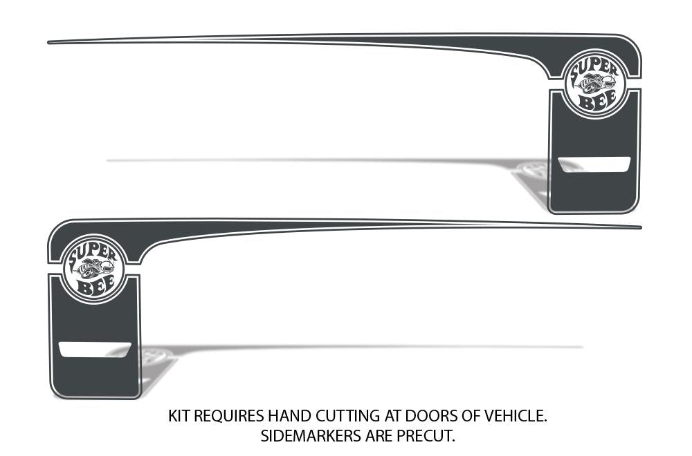 Dodge Charger Vinyl Stripes Kit (2011-2014) Super-Bee Stripes - RacerX Customs