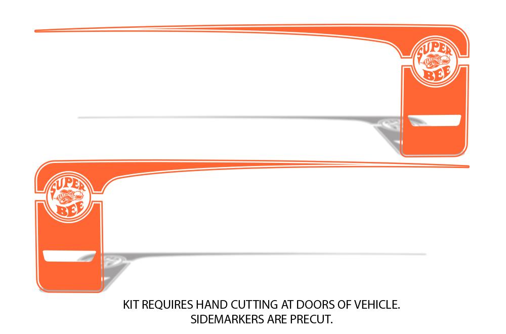 Dodge Charger Vinyl Stripes Kit (2011-2014) Super-Bee Stripes - RacerX Customs