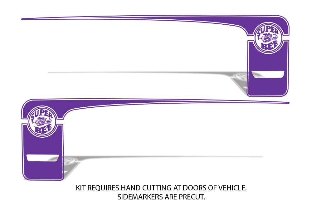 Dodge Charger Vinyl Stripes Kit (2011-2014) Super-Bee Stripes - RacerX Customs