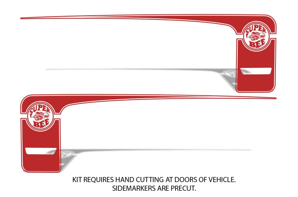 Dodge Charger Vinyl Stripes Kit (2011-2014) Super-Bee Stripes - RacerX Customs