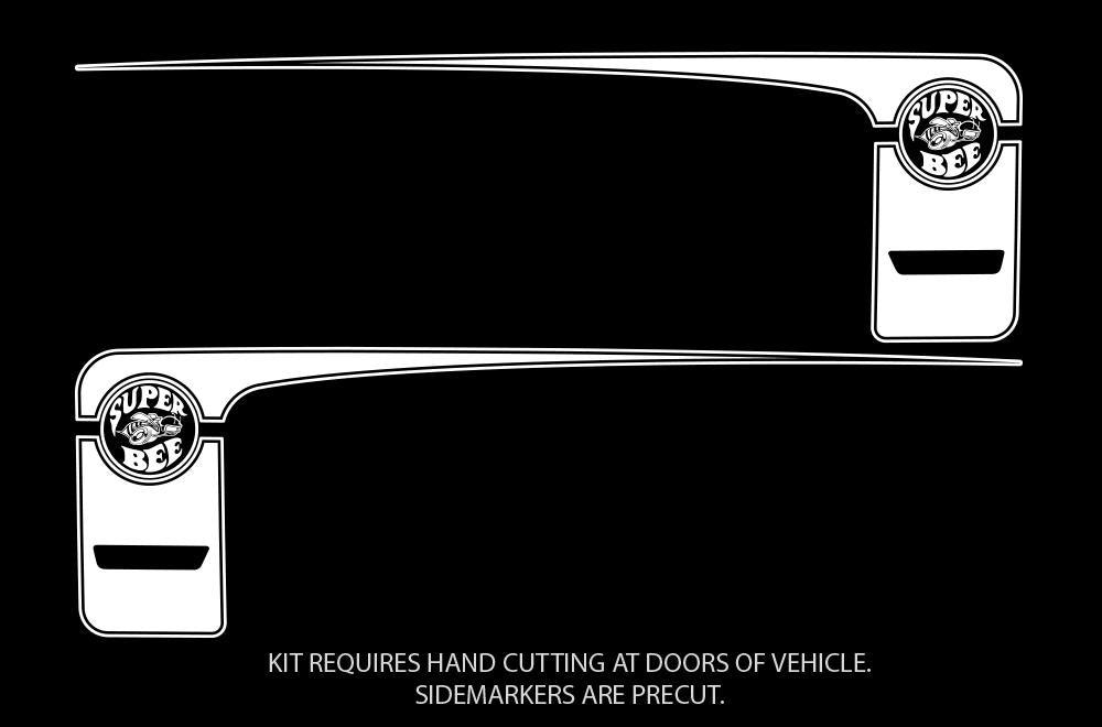Dodge Charger Vinyl Stripes Kit (2011-2014) Super-Bee Stripes - RacerX Customs
