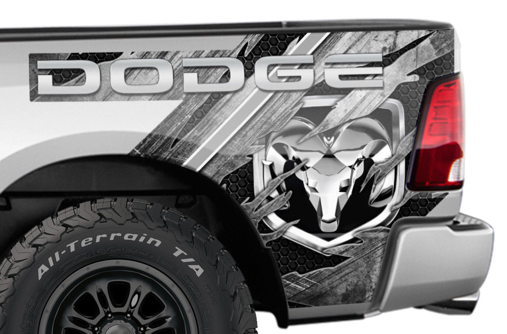 Dodge Ram Quarter Panel Graphics-Wrap Kit - Vinyl (2009-2018) METAL - RacerX Customs