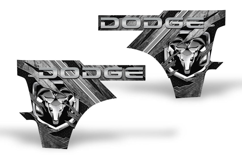 Dodge Ram Quarter Panel Graphics-Wrap Kit - Vinyl (2009-2018) METAL - RacerX Customs