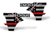 Dodge Ram Quarter Panel Graphics-Wrap Kit - Vinyl (2009-2018) THIN RED LINE - RacerX Customs