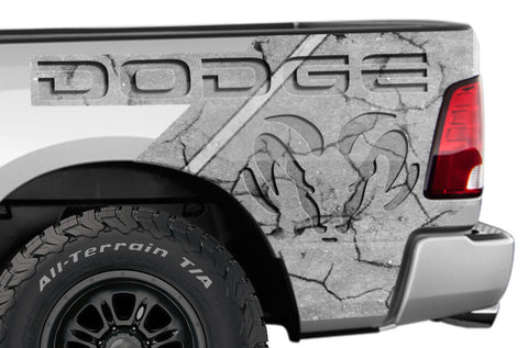 Dodge Ram Quarter Panel Graphics-Wrap Kit - Vinyl (2009-2018) STONE RAM - RacerX Customs
