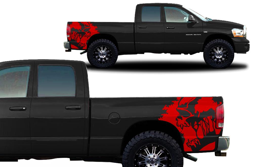 Dodge Ram Quarter-Panel Vinyl Wrap (2002-2008) Scream - RacerX Customs