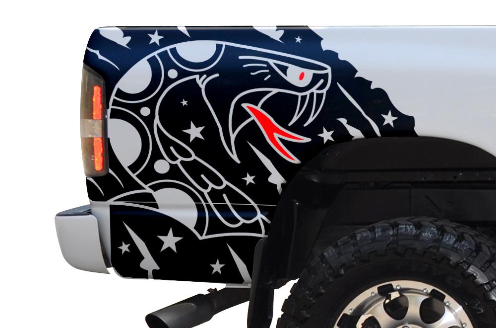 Dodge Ram Quarter-Panel Vinyl Wrap (2002-2008) Snake - RacerX Customs