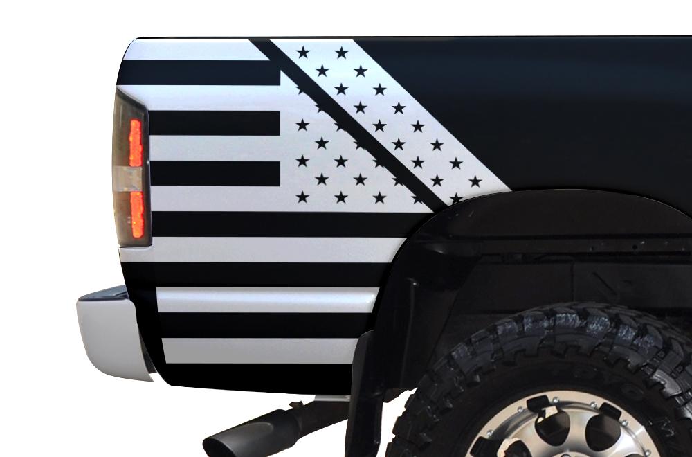Dodge Ram Quarter-Panel Vinyl Wrap (2002-2008) Stars & Stripes - RacerX Customs