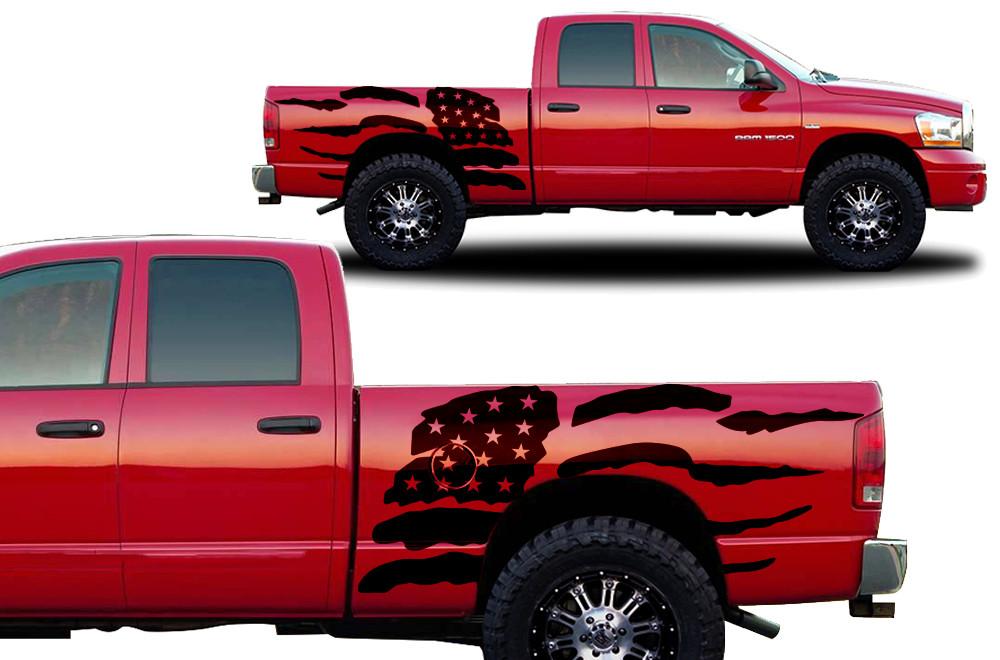 Dodge Ram Vinyl Wrap Kit (2002-2008) Stars & Stripes - RacerX Customs