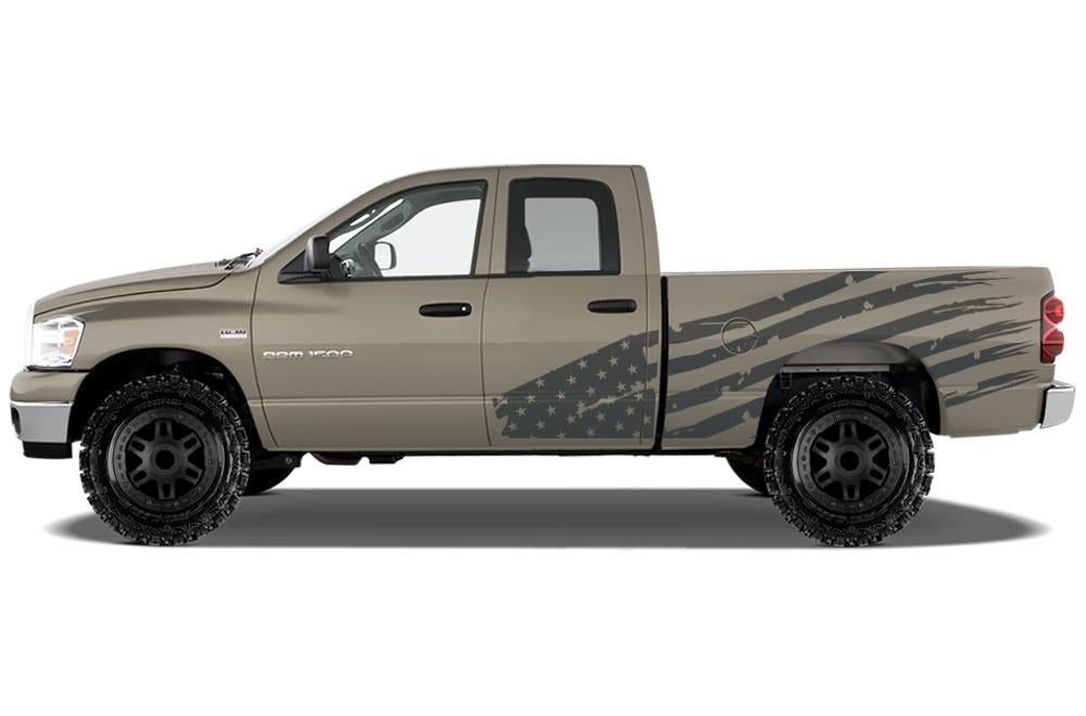 Dodge Ram Vinyl Wrap Kit (2002-2008) American Flag - RacerX Customs