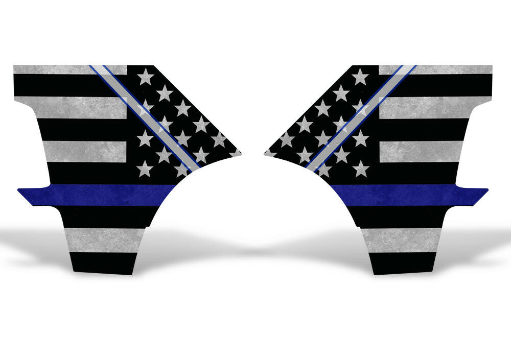 Dodge Ram Quarter Panel Graphics/Wrap Kit - Vinyl (2009-2018) THIN BLUE LINE - RacerX Customs
