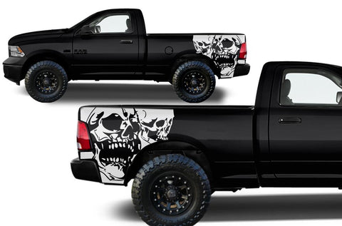 Dodge Ram Quarter-Panel Vinyl Wrap (2009-2018) DoubleSkull - RacerX Customs