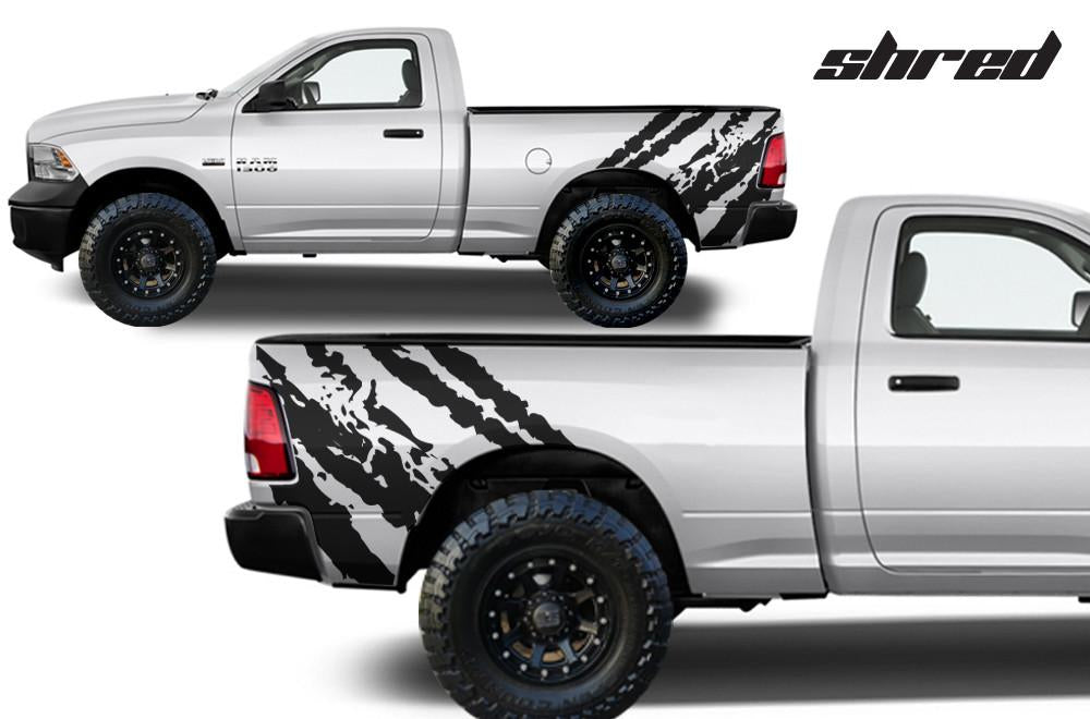 Dodge Ram Quarter-Panel Vinyl Wrap (2009-2018) Shred - RacerX Customs