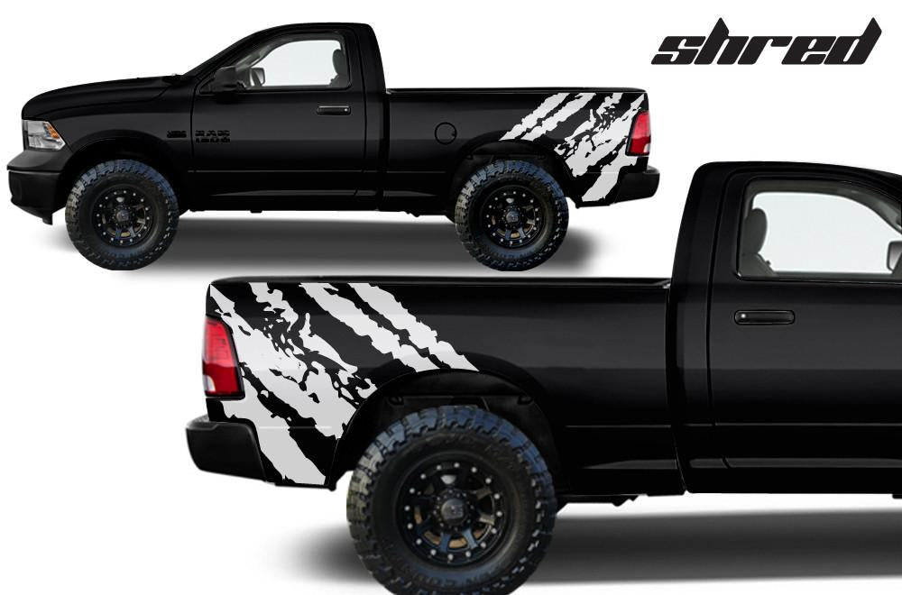 Dodge Ram Quarter-Panel Vinyl Wrap (2009-2018) Shred - RacerX Customs