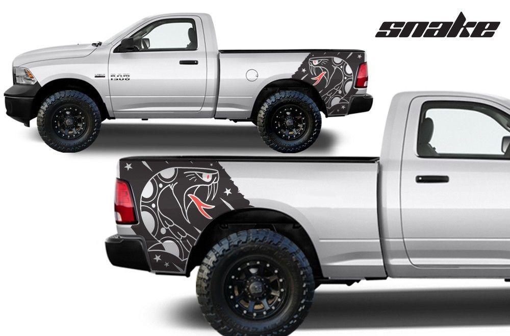 Dodge Ram Quarter-Panel Vinyl Wrap (2009-2018) Snake - RacerX Customs