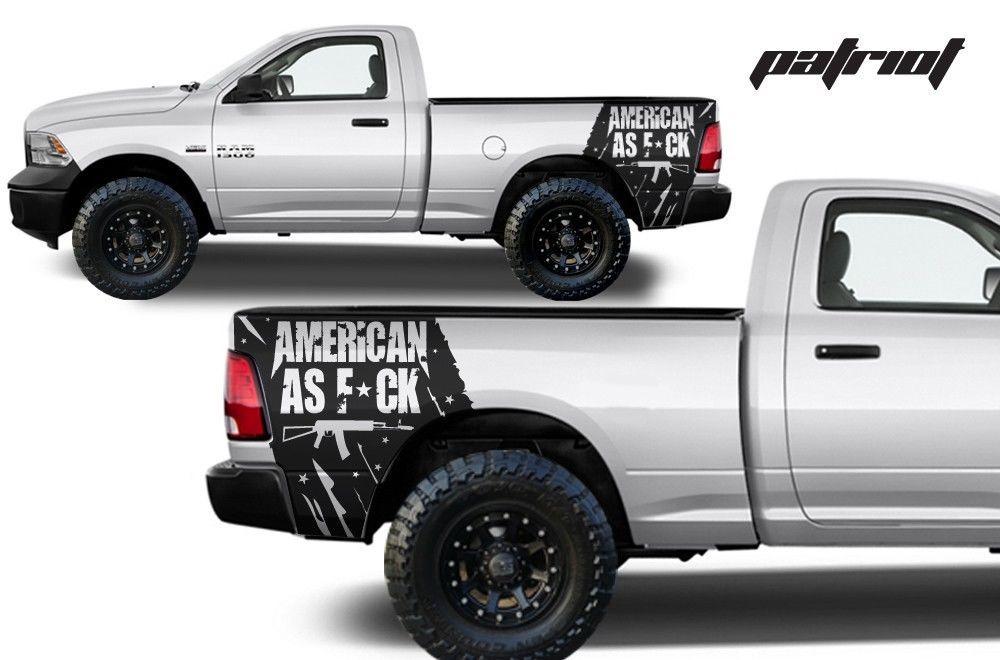 Dodge Ram Quarter-Panel Vinyl Wrap (2009-2018) American As... - RacerX Customs