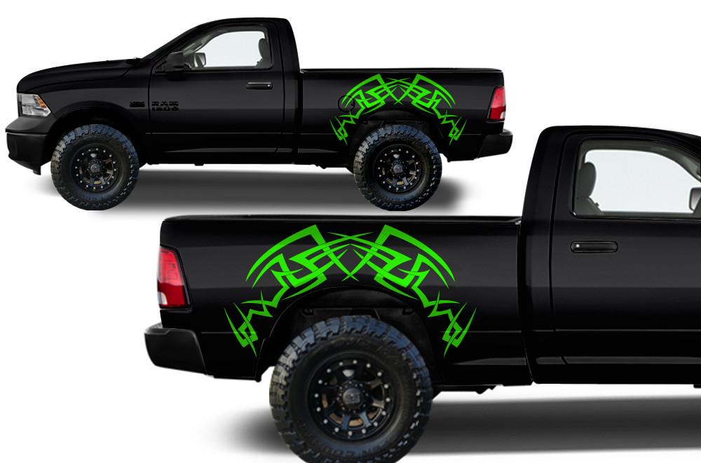 Dodge Ram Vinyl Stripes Wrap Kit (2009-2018) Tribal - RacerX Customs
