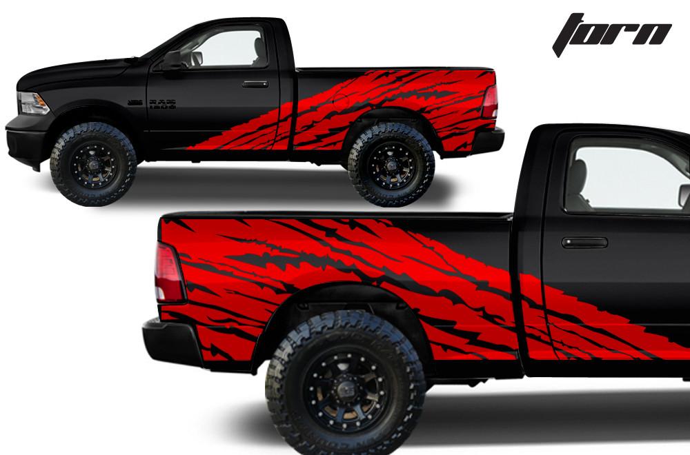 Dodge Ram 6.5 Bed Wrap (2009-2018) Vinyl - Torn - RacerX Customs