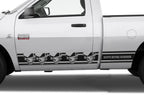 Dodge Ram with 6.5' Bed (2009-2018) Rocker Panel Stripes - Skulls - RacerX Customs