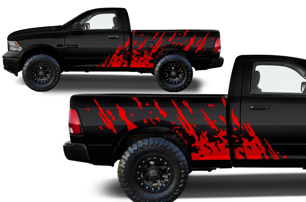 Dodge Ram 6.5 Bed Wrap (2009-2018) Vinyl - Splash - RacerX Customs