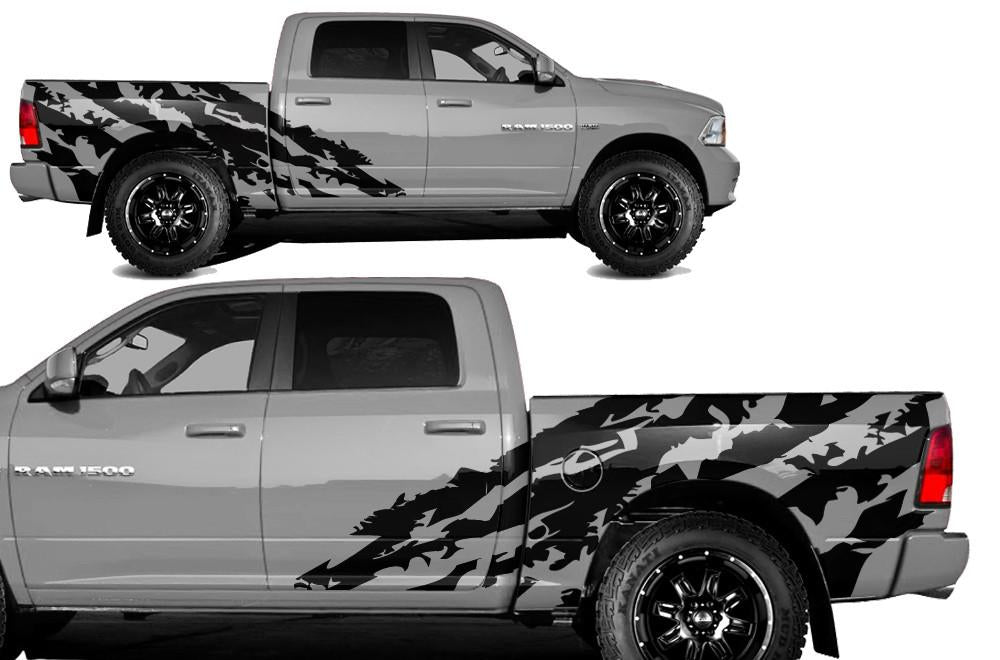 Dodge Ram 5.7 Bed Wrap Kit (2009-2018) Vinyl - Shred - RacerX Customs