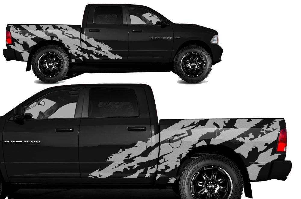 Dodge Ram 5.7 Bed Wrap Kit (2009-2018) Vinyl - Shred - RacerX Customs
