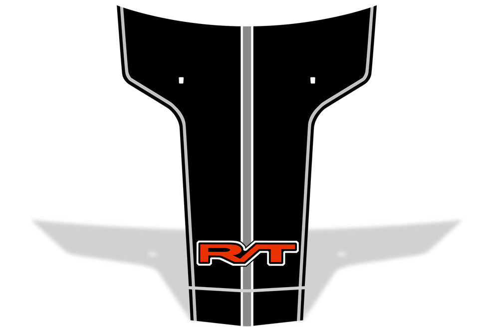 Dodge Challenger Hood Graphics (2008-2017) Red RT - RacerX Customs