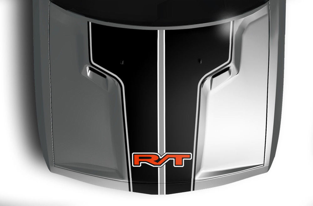 Dodge Challenger Hood Graphics (2008-2017) Red RT - RacerX Customs