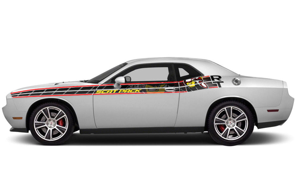 Dodge Challenger SCATPACK side-stripe graphics kit