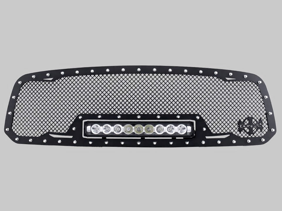 Dodge Ram 1500 Custom Grille with LED Light Bar (2013-2018) RC1X - RacerX Customs
