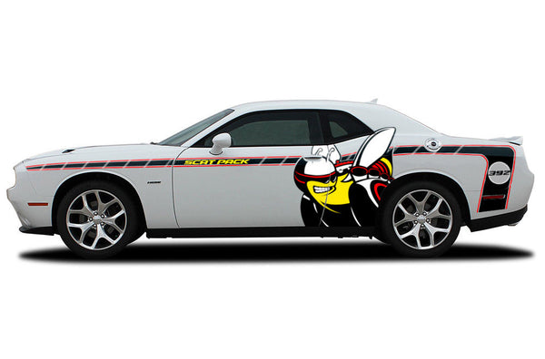 Dodge Challenger Vinyl Rumble Bee Graphics with Stripes – RacerX