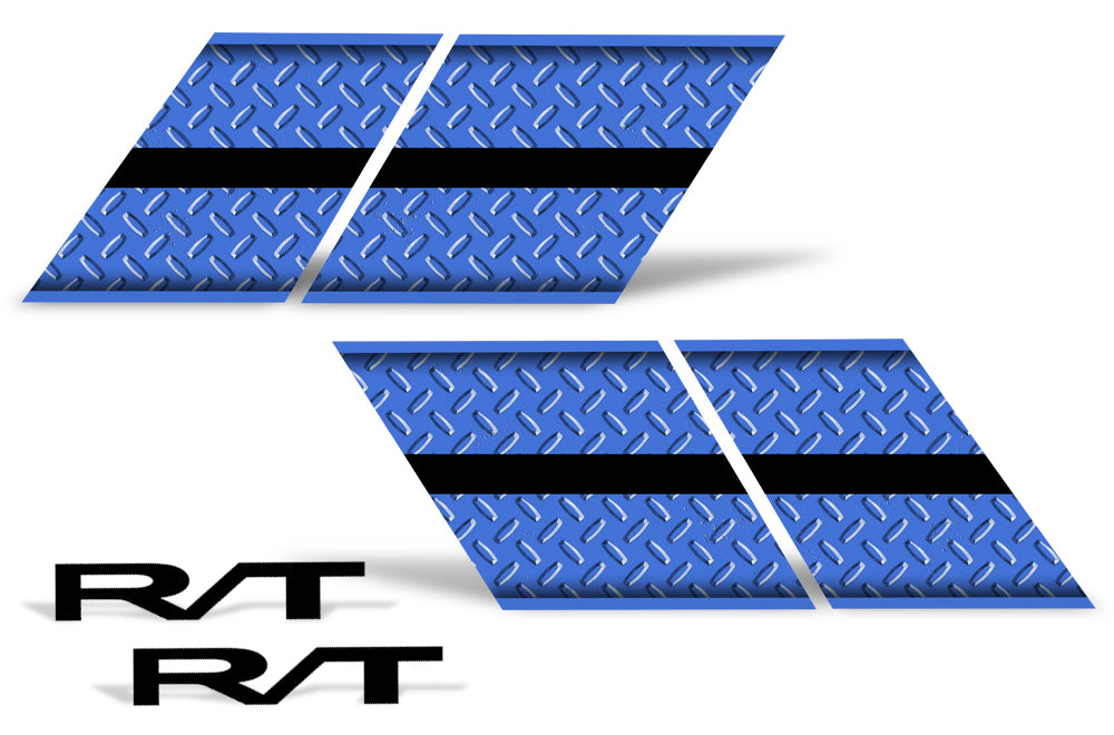 Dodge Challenger Hash Stripe Graphics (2008-2017) DIAMOND PLATE - RacerX Customs