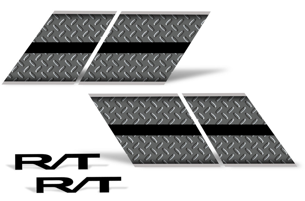 Dodge Challenger Hash Stripe Graphics (2008-2017) DIAMOND PLATE - RacerX Customs