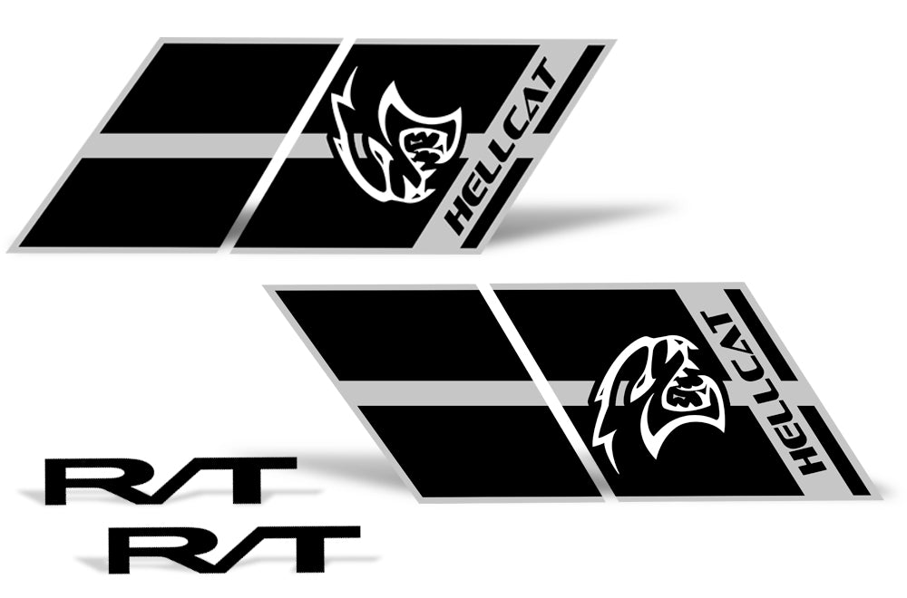 Dodge Challenger Hash Stripe Graphics (2008-2017) HELLCAT - RacerX Customs
