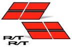 Dodge Challenger Hash Stripe Graphics (2008-2017) RT Red - RacerX Customs