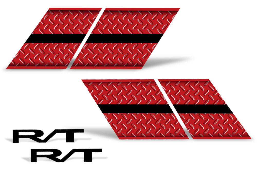 Dodge Challenger Hash Stripe Graphics (2008-2017) DIAMOND PLATE - RacerX Customs