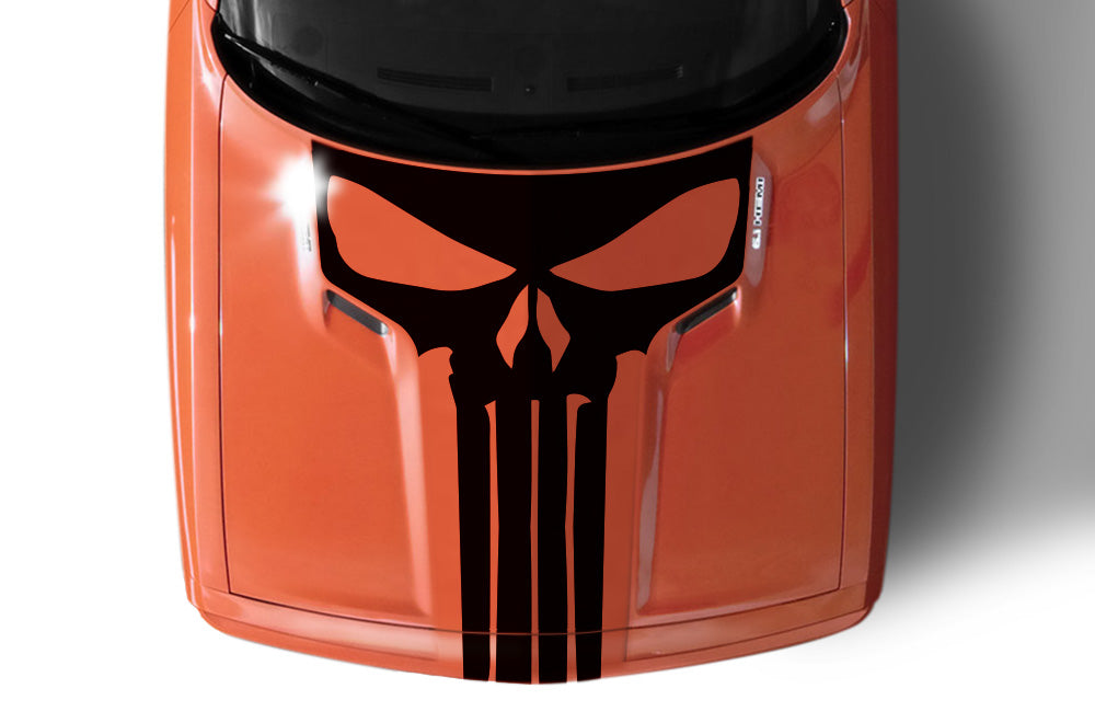 Dodge Challenger Vinyl Hood Decal (2008-2017) PUNISHER - RacerX Customs