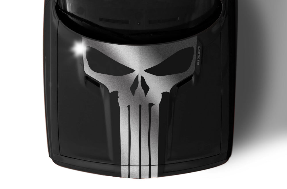 Dodge Challenger Vinyl Hood Decal (2008-2017) PUNISHER - RacerX Customs