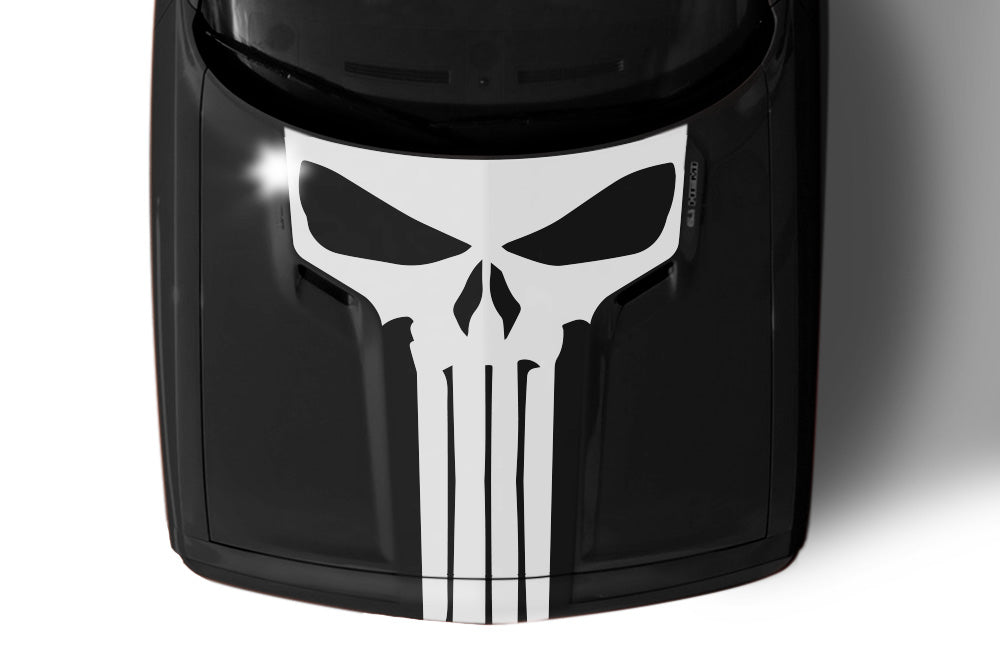 Dodge Challenger Vinyl Hood Decal (2008-2017) PUNISHER - RacerX Customs