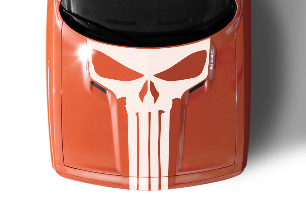 Dodge Challenger Vinyl Hood Decal (2008-2017) PUNISHER - RacerX Customs