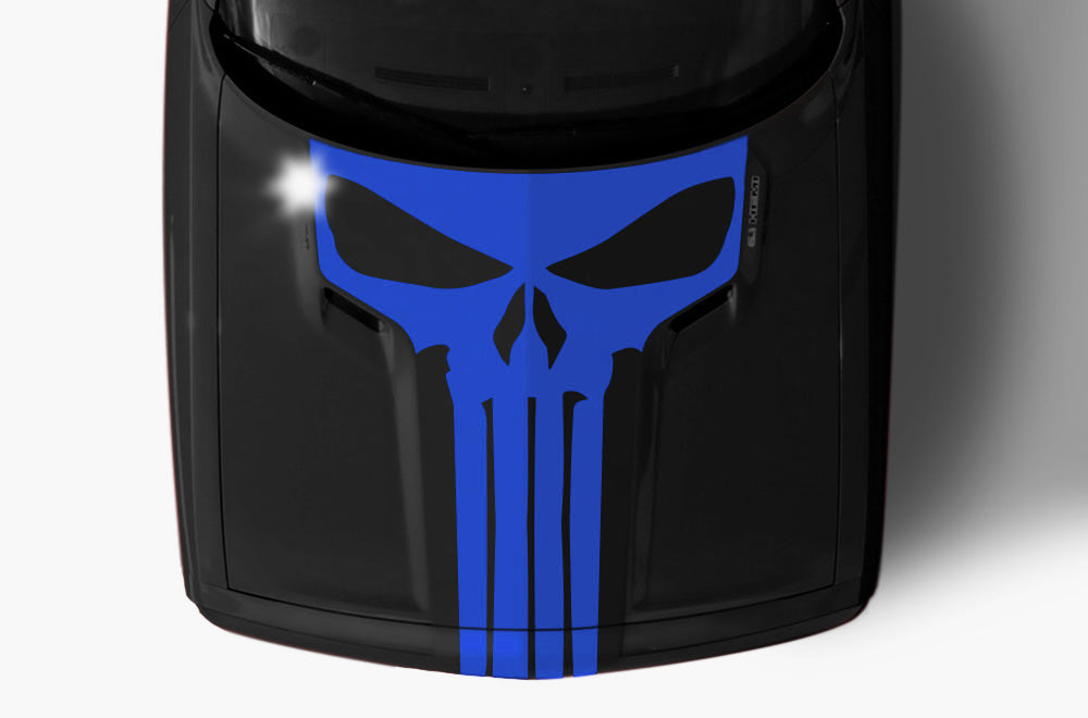 Dodge Challenger Vinyl Hood Decal (2008-2017) PUNISHER - RacerX Customs