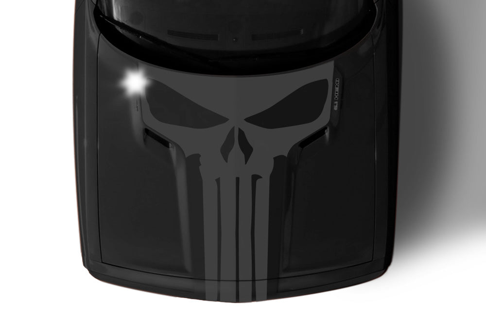 Dodge Challenger Vinyl Hood Decal (2008-2017) PUNISHER - RacerX Customs