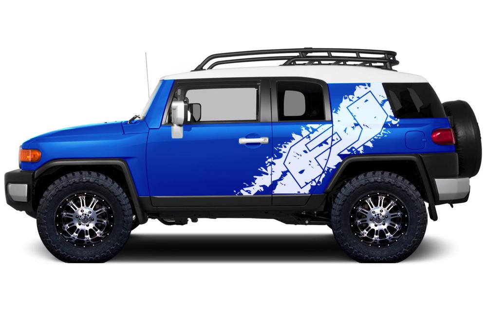 Toyota FJ Cruiser Wrap Kit - Quarter Panel Vinyl - FJ Graphic (2007-2014) - RacerX Customs