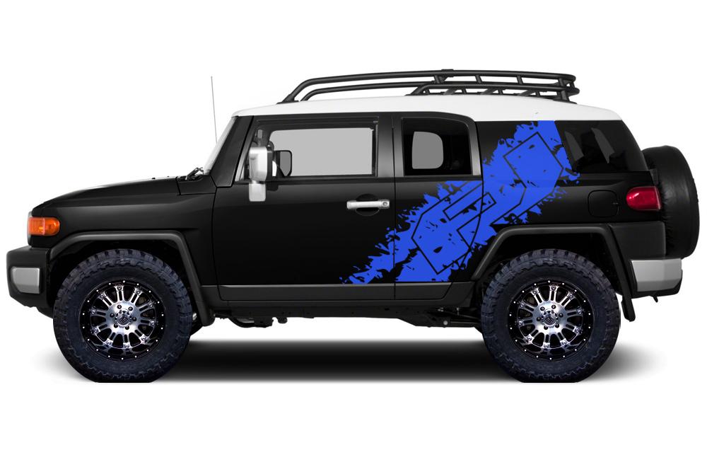 Toyota FJ Cruiser Wrap Kit - Quarter Panel Vinyl - FJ Graphic (2007-2014) - RacerX Customs