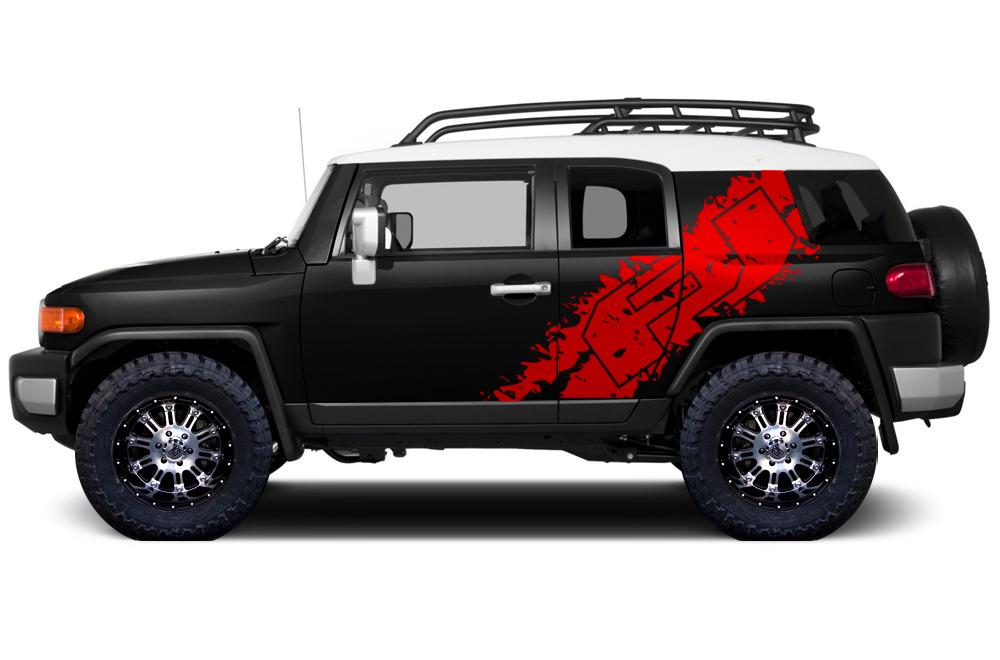 Toyota FJ Cruiser Wrap Kit - Quarter Panel Vinyl - FJ Graphic (2007-2014) - RacerX Customs